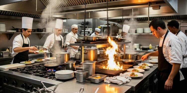 Por que as cozinhas dos restaurantes não têm ar-condicionado