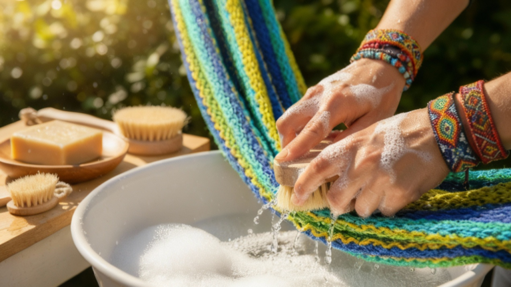 O segredo para lavar sua rede em casa sem estragar o tecido