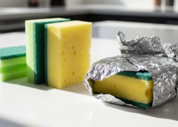 Poucos sabem qual é a finalidade de embrulhar esponjas em papel alumínio