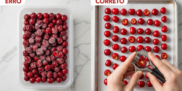 Pular esta etapa antes de congelar cerejas é um grande erro