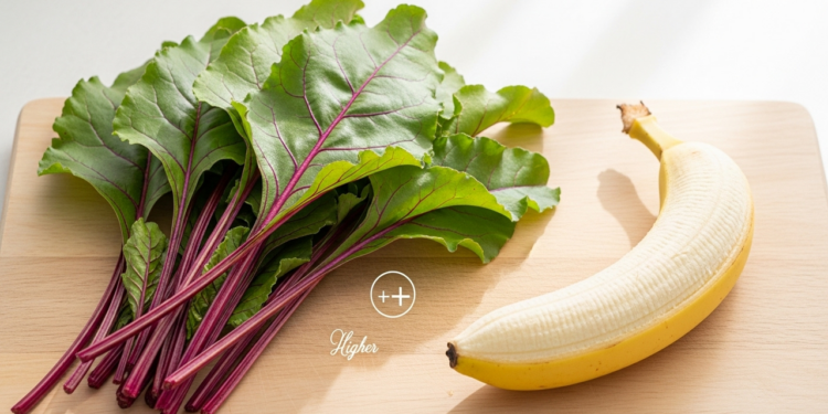 A folha verde que contém mais potássio do que uma banana