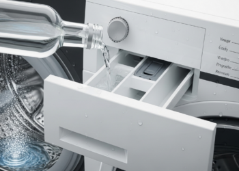 O segredo com vinagre que deixa sua máquina de lavar limpa