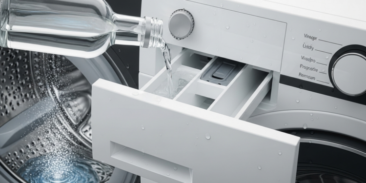 O segredo com vinagre que deixa sua máquina de lavar limpa