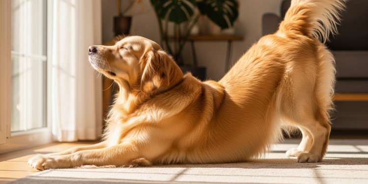 O que significa quando o seu cachorro se estica do nada durante o dia
