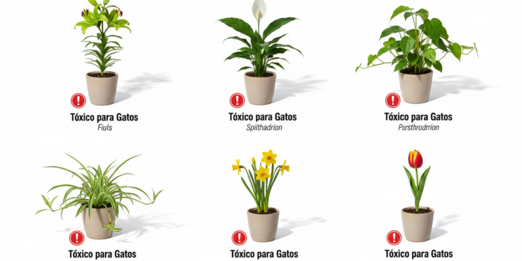 14 plantas domésticas populares tóxicas para gatos