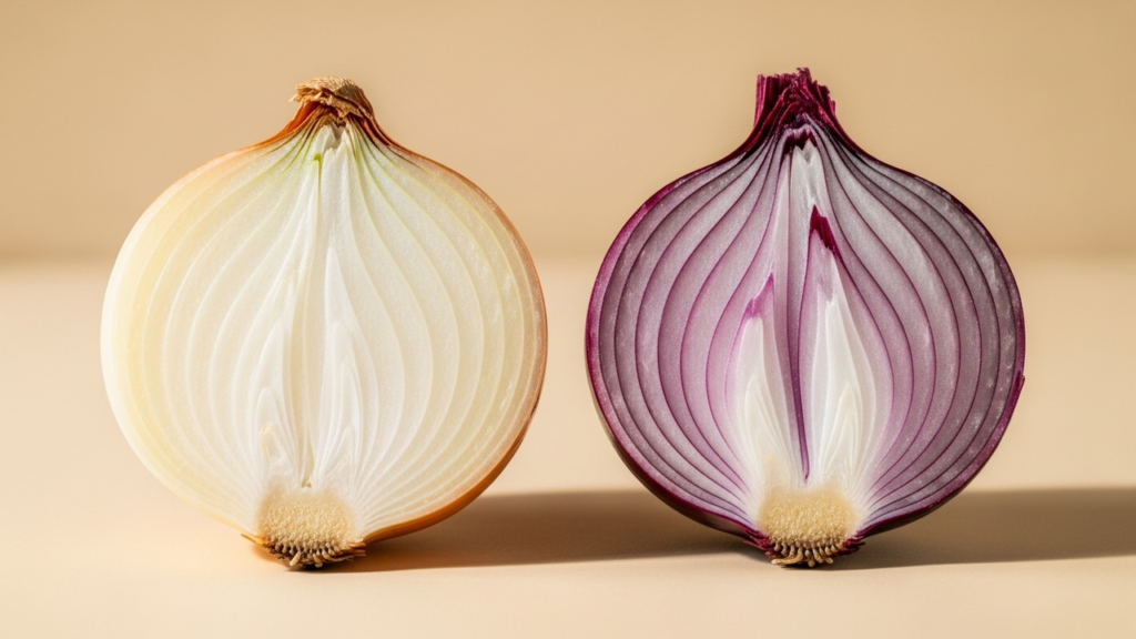 Poucos sabem qual é a diferença entre cebola branca e cebola roxa