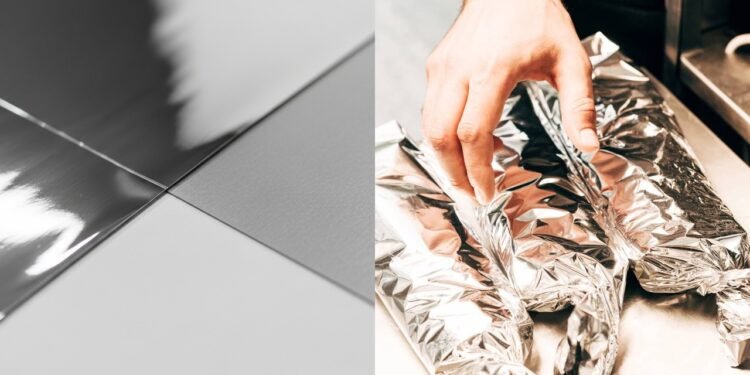 Por que a folha de alumínio tem 2 lados diferentes e quando usar cada um
