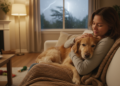 Como acalmar o seu cachorro durante uma trovoada intensa