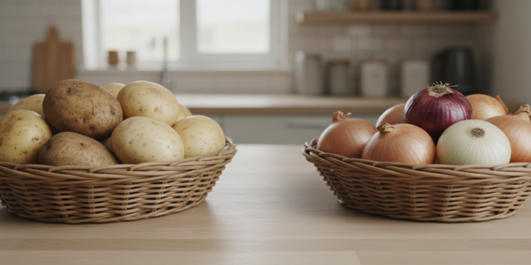 Um especialista em alimentos revelou por que você não deve armazenar batatas e cebolas juntas