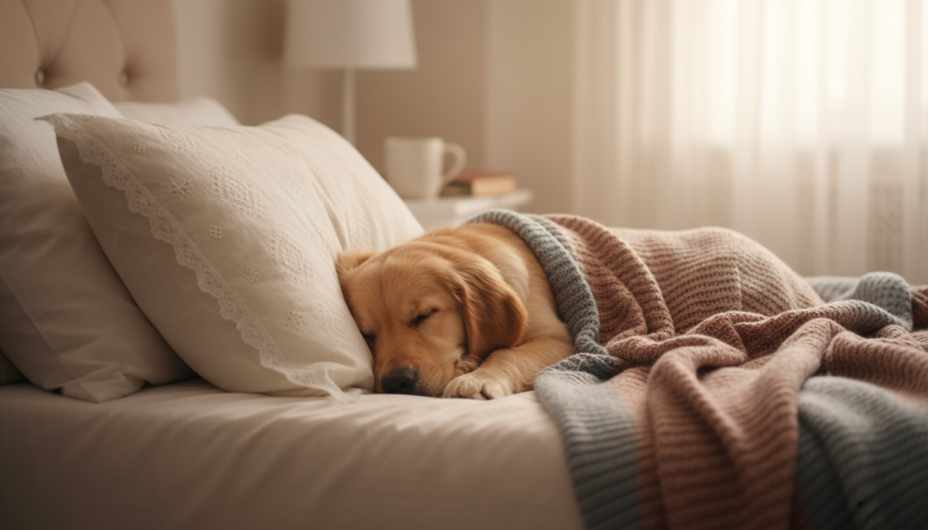 Por que os cachorros dormem nos travesseiros de seus donos