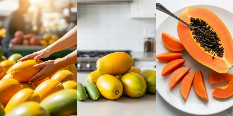 O jeito certo de escolher, armazenar e comer mamão no seu dia a dia