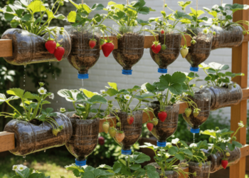 Como plantar morangos em vasos suspensos e criar uma horta em casa