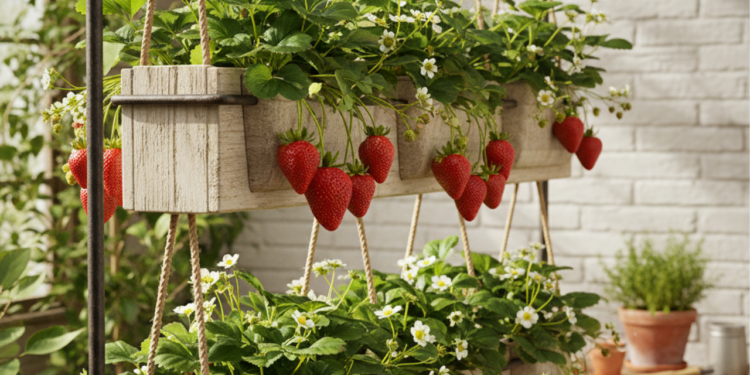 O primeiro passo para cultivar morangos dessa forma é selecionar a muda adequada ao clima da sua região