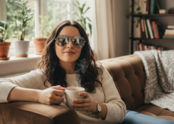 O que significa usar óculos escuros dentro de casa?