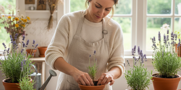 Para cultivar lavanda com sucesso, escolha um local que receba bastante sol, de preferência entre seis e oito horas diárias