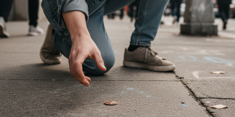O que fazer ao cruzar com uma moeda perdida pode variar de acordo com a crença ou preferência pessoal