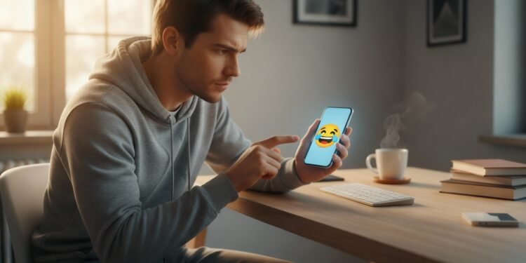 O que significa o emoji de rosto sorridente com uma lágrima e por que você o estava usando errado