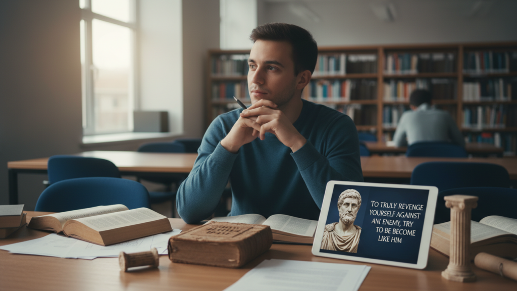 O que Marco Aurélio quis dizer quando afirmou “Para realmente se vingar de um inimigo, tente não se parecer com ele"