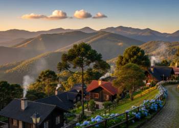 A vila mineira que muitos chamam de Suíça por seu clima frio e atmosfera europeia