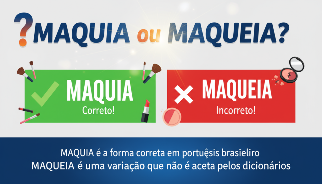 Maquia ou maqueia, qual o correto segundo a língua portuguesa