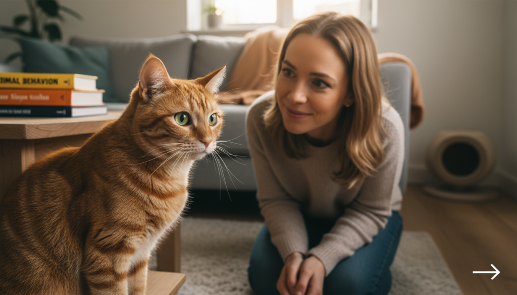O que significa quando um gato encara você do nada