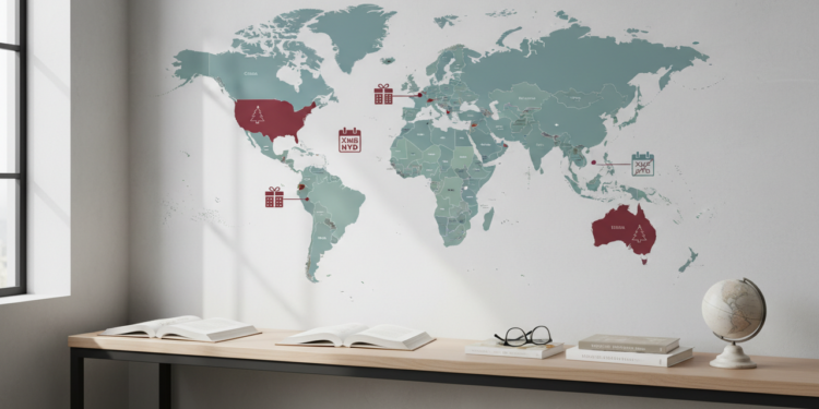 Quais países não celebram o Natal ou o Ano Novo