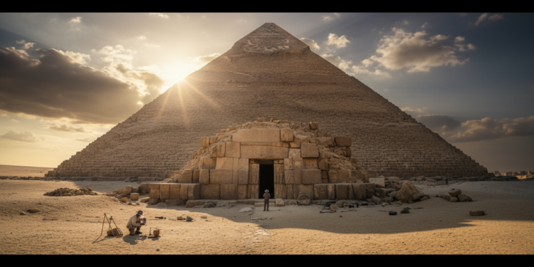 Arqueólogos descobriram sinais de uma entrada “secreta” na pirâmide de Gizé