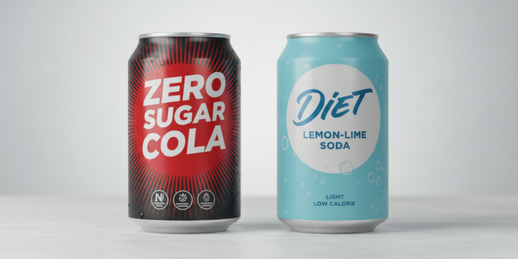Existe alguma diferença entre zero açúcar e refrigerantes dietéticos?
