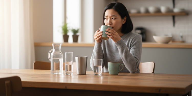 Por que a água tem um sabor diferente dependendo do recipiente que você bebe