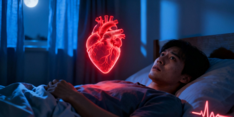 O que significa sentir o coração acelerar toda vez antes de dormir?