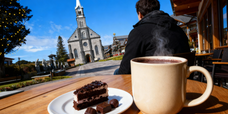 Sinta a doçura do chocolate e a paz da Igreja Matriz São Pedro em um momento único.