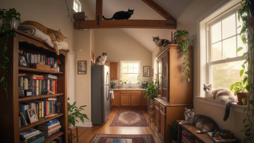 Por que gatos amam lugares altos e o que isso significa?