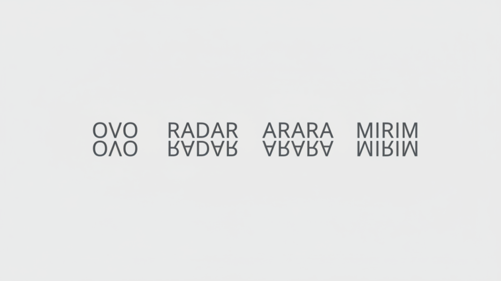 As 4 palavras que, se lidas ao contrário, continuam iguais