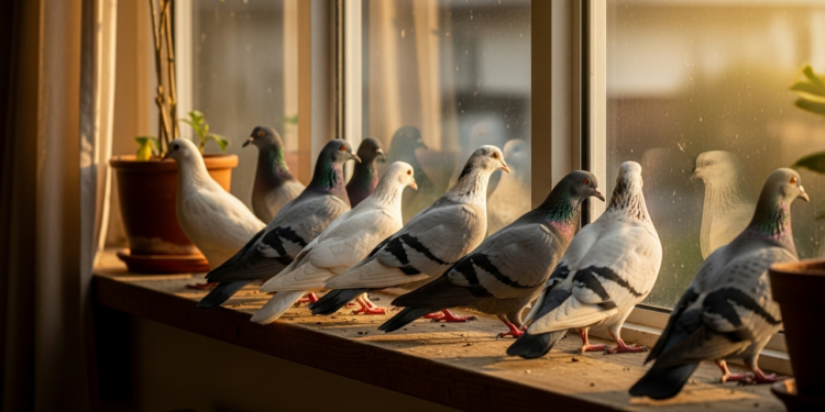O que significa quando pombos aparecem na sua casa?