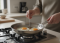 Esta é a temperatura exata para fritar um ovo perfeito em uma panela de aço inoxidável