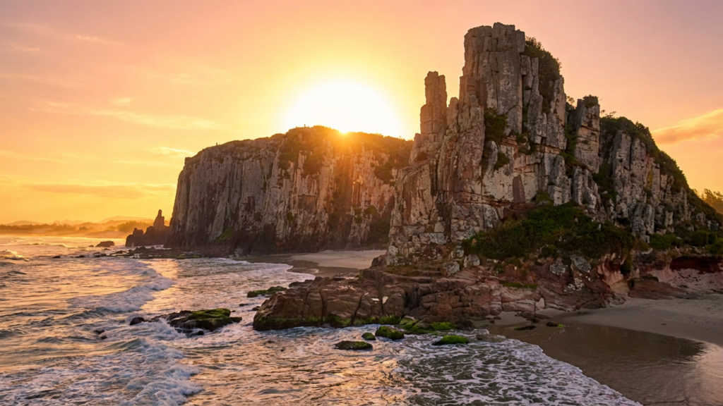 A "Mais Bela Praia dos Gaúchos" e o único lugar do RS com paredões rochosos à beira-mar