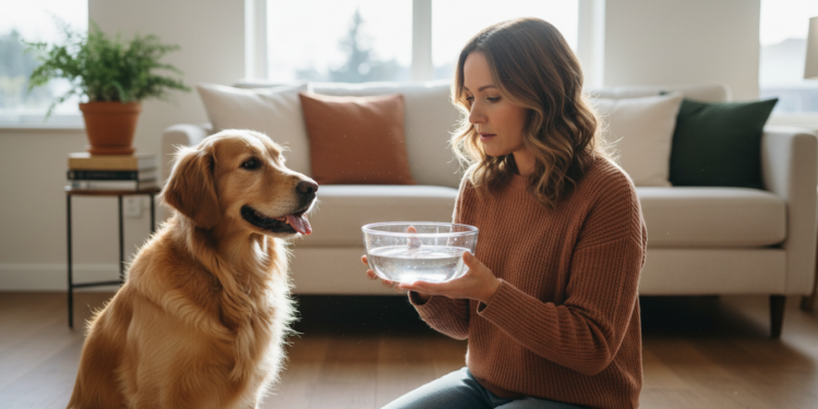 Com que frequência você deve trocar o pote de água do seu cachorro