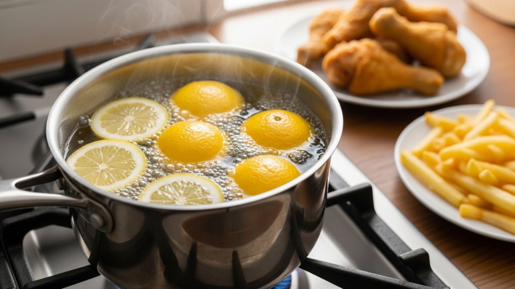 Como eliminar o cheiro de frituras em casa com um truque de restaurante que funciona instantaneamente?