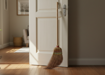 O que significa colocar uma vassoura atrás da porta?