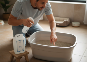 Para que serve pulverizar vinagre na caixa sanitária do gato e por que o recomendam