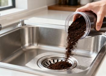 Por que eles recomendam jogar grãos de café no ralo e quais benefícios isso traz