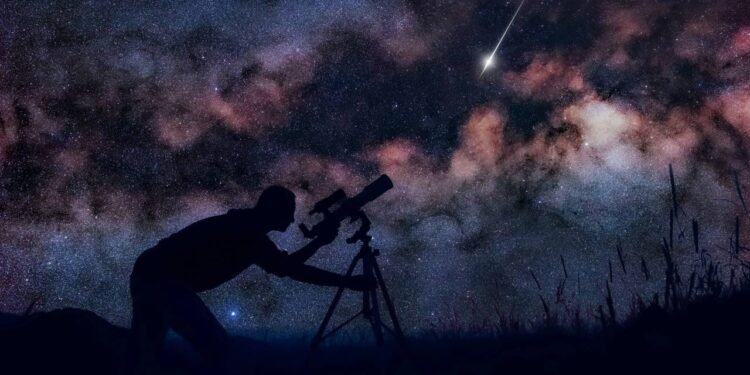 A cor de uma estrela cadente é resultado direto dos componentes químicos presentes no meteoro e da temperatura gerada durante sua passagem pela atmosfera - Créditos: depositphotos.com / milangucci