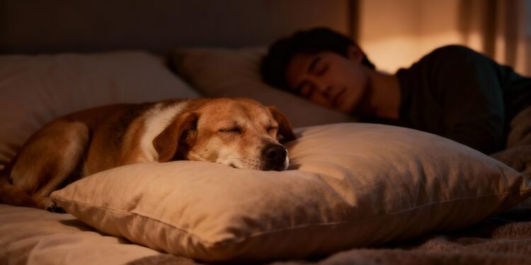 Por que os cachorros dormem nos travesseiros de seus donos