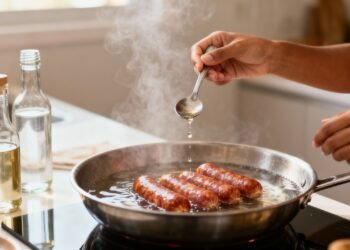 Poucos sabem qual é o propósito de adicionar vinagre à água de cozimento da salsicha