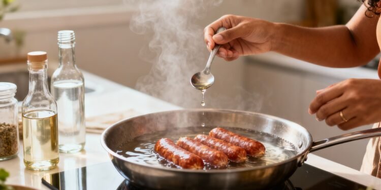 Poucos sabem qual é o propósito de adicionar vinagre à água de cozimento da salsicha