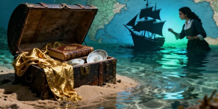 Cientistas recuperam luxuoso vestido do século XVII da Rainha Henriqueta Maria da França, perdido após um naufrágio