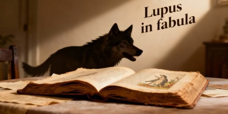 O que significa a frase "Lupus in fabula", que significa o mesmo de "Falando no diabo"