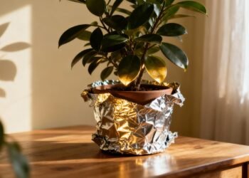 Poucos sabem por que você deve colocar papel alumínio em vasos de planta e quais são os benefícios