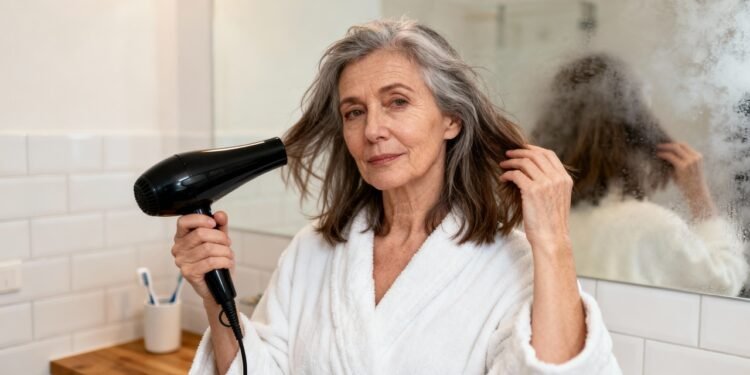 Qual é o erro que as mulheres com mais de 60 anos cometem ao usar um secador de cabelo