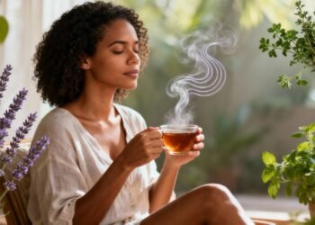 Qual chá de ervas ajuda a aliviar ansiedade e relaxar antes de dormir?